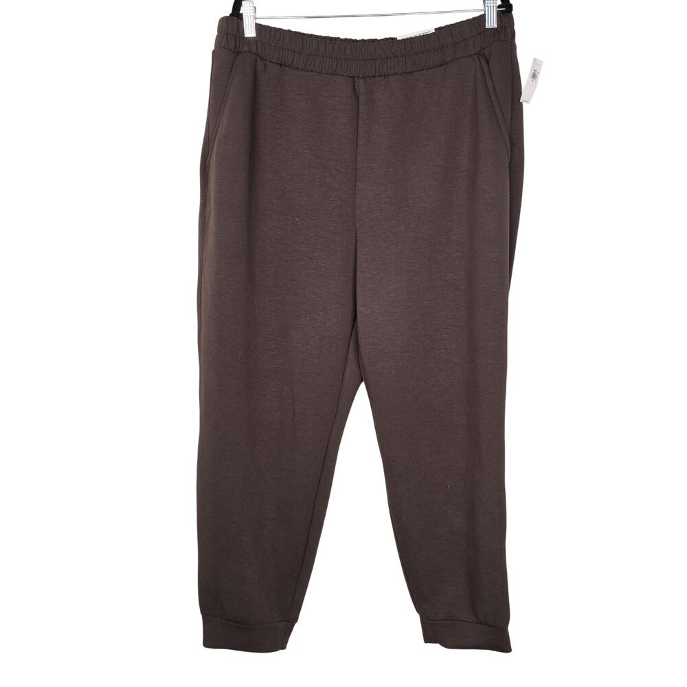 Old Navy Active Jogger Pants Womens XL Brown Bounce Fleece High Rise Cozy NEW